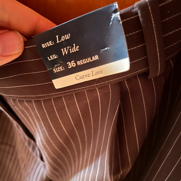 Curve Love A&F Sloane Low Rise Tailored Wide Leg Pant Womens Size 36 Regular - Picture 6 of 7